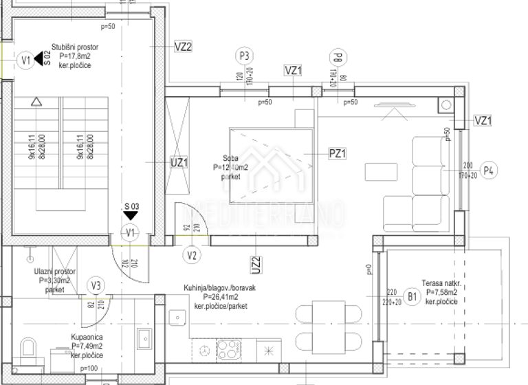 Wohnung zum Kauf 213.758 € 2 Zimmer 1. Geschoss Sibenik - Okolica 22000