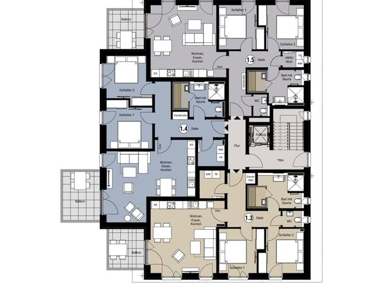 Wohnung zum Kauf 557.436 € 3 Zimmer 84,5 m² Kellenhusen 23746