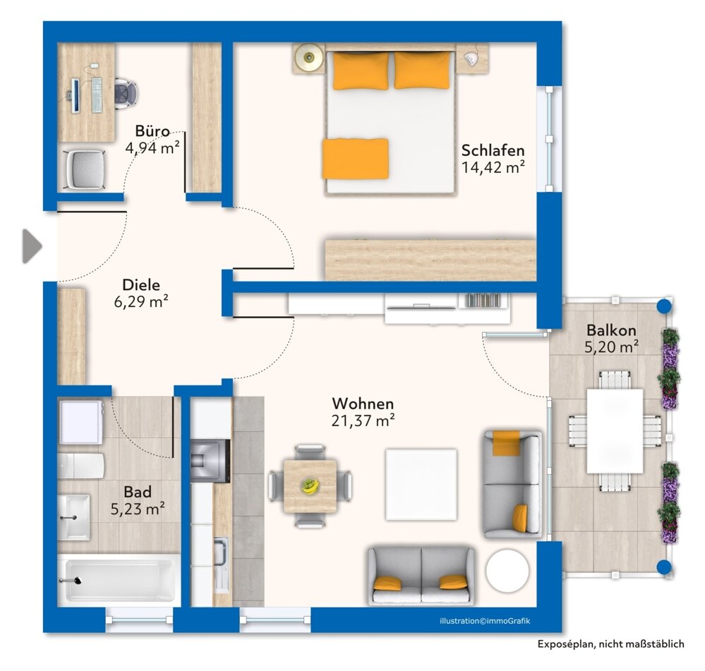 Wohnung zum Kauf 215.000 € 2 Zimmer 54 m²<br/>Wohnfläche EG<br/>Geschoss Bockelsberg Lüneburg 21335