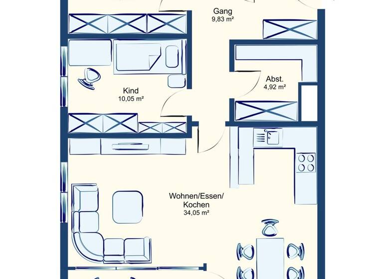 Wohnung zum Kauf 370.000 € 3 Zimmer 78,9 m² 1. Geschoss Bettleweg 61 Lustenau 6890