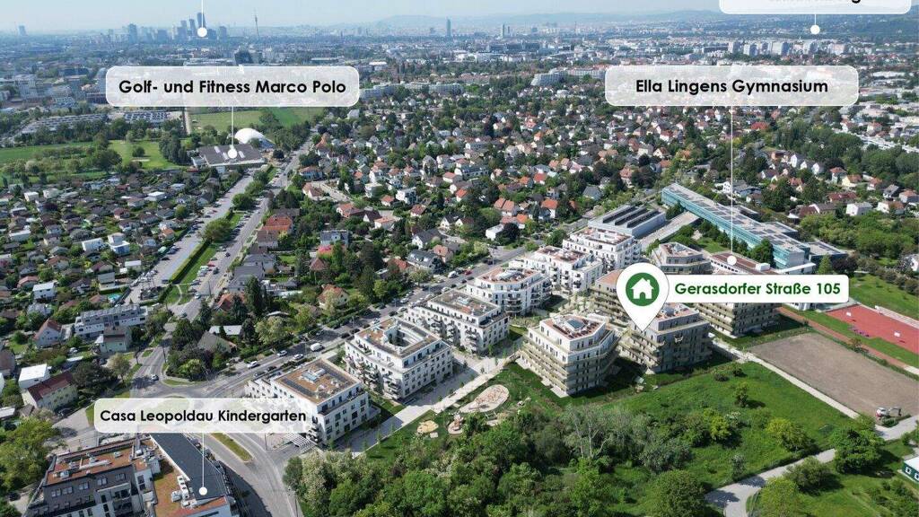 Wohnung zum Kauf - Erstbezug provisionsfrei 259.600 € 2 Zimmer 46 m² 4. Geschoss Gerasdorfer Straße 105 Wien 1210