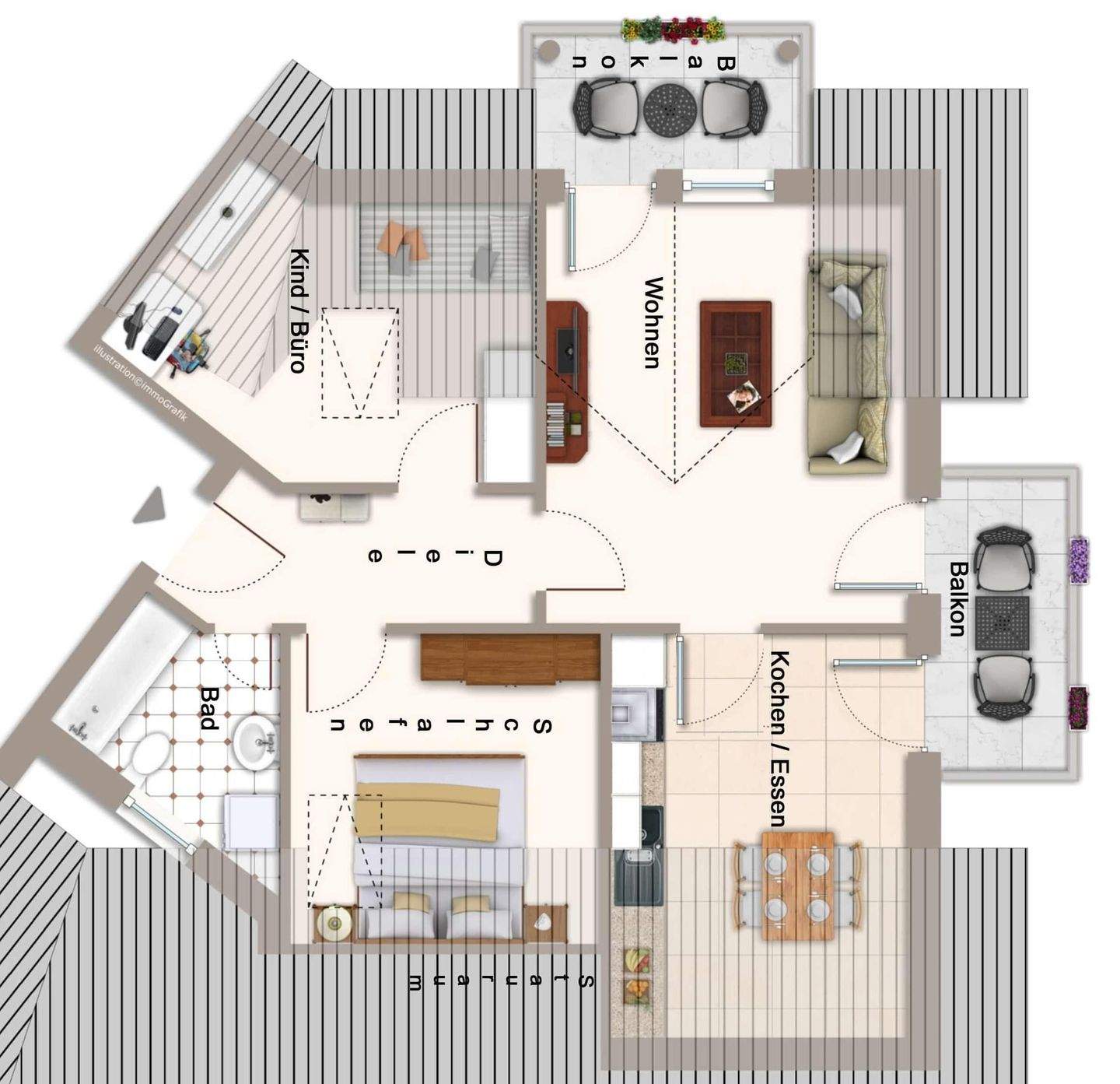 Immobilie in Patersdorf - Charmante 3-Zimmer-Dachgeschoss-Wohnung in Patersdorf - Bild 0
