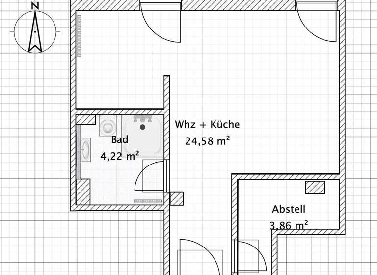 Studio zum Kauf provisionsfrei 133.160 € 1 Zimmer 33,3 m² 3. Geschoss Gützkower Landstr. 8h Industriegebiet Greifswald 17489
