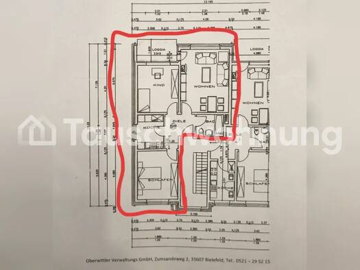 Wohnung zur Miete Tauschwohnung 450 € 3 Zimmer 75 m² Sieker Bielefeld 33605