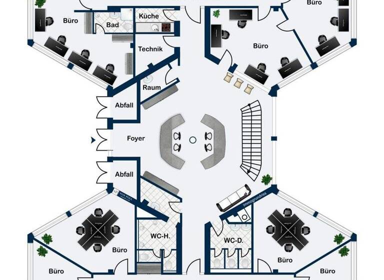 Bürofläche zur Miete 8 € 7 Zimmer 220 m² Bürofläche Schernberg Herrieden 91567