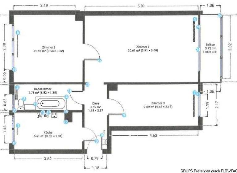 Wohnung zum Kauf 101.001 € 3 Zimmer 58,5 m² Bruno-Dietze-Ring 50 Neustadt 01844