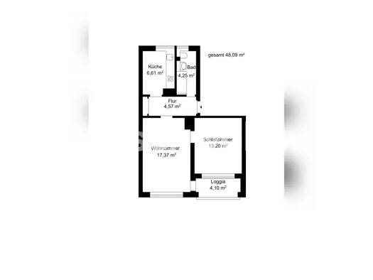 Wohnung zur Miete Tauschwohnung 280 € 2 Zimmer 48 m² 5. Geschoss Südvorstadt Leipzig 04275