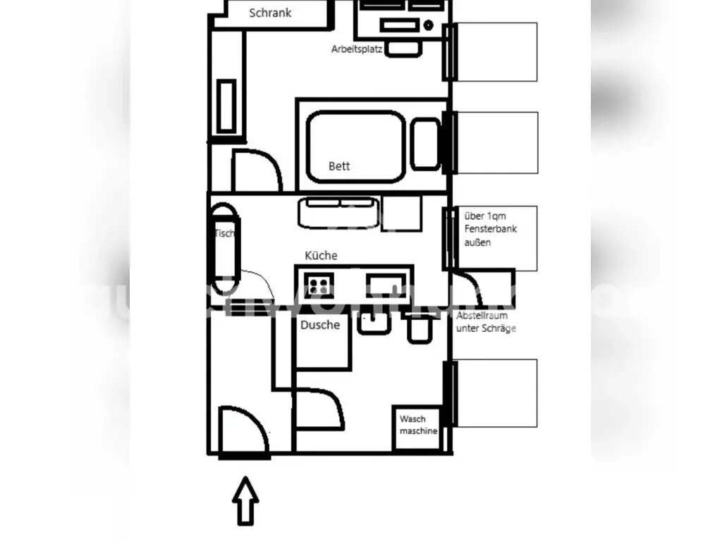 Wohnung zur Miete 330 € 1 Zimmer 32 m²<br/>Wohnfläche 4.<br/>Geschoss Französisch Buchholz Berlin 10437