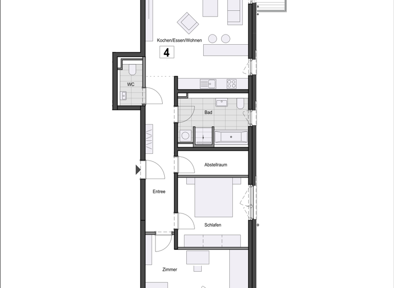Wohnung zum Kauf provisionsfrei 810.000 € 3 Zimmer 103,3 m²<br/>Wohnfläche 1.<br/>Geschoss Dambacher Straße 55,57,59 Südstadt Fürth 90763