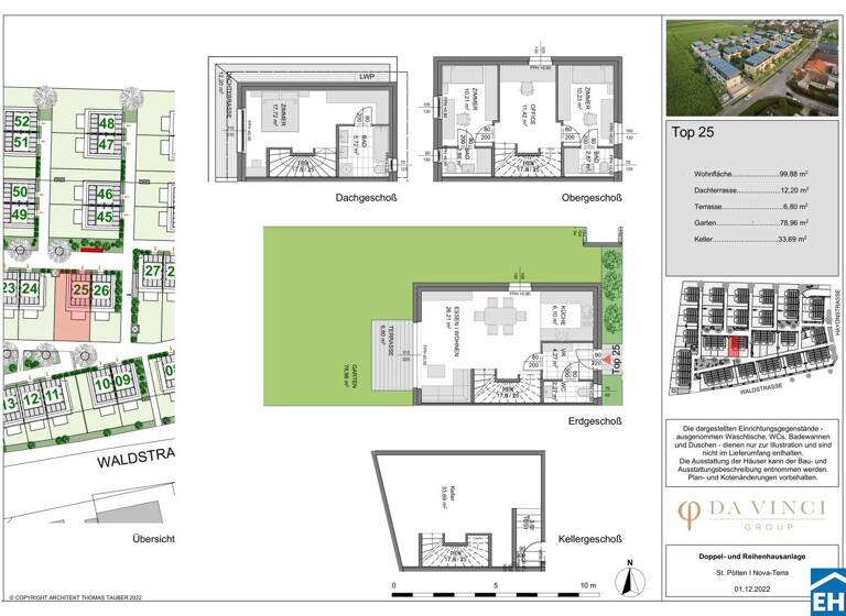Doppelhaushälfte zum Kauf - Erstbezug 452.902 € 4 Zimmer 99,9 m² Waldstraße St. Pölten 3100