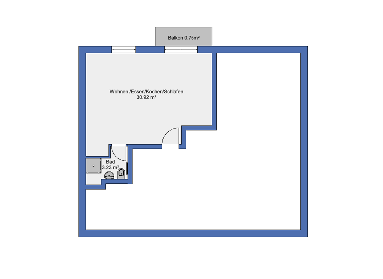 Studio zur Miete 480 € 1 Zimmer 35 m² frei ab sofort Kaiserstrasse 123-127 St. Ingbert St.Ingbert 66386