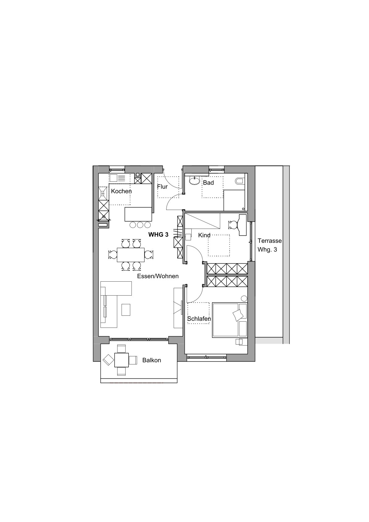 Wohnung zum Kauf provisionsfrei 490.000 € 3 Zimmer 82,8 m²<br/>Wohnfläche EG<br/>Geschoss Grötzingen Aichtal / Grötzingen 72631