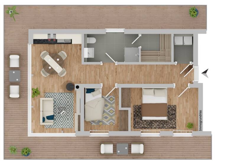 Penthouse zum Kauf provisionsfrei 581.000 € 3 Zimmer 79,1 m²<br/>Wohnfläche Dachgeschoss, 1.<br/>Geschoss Zingst Zingst 18374