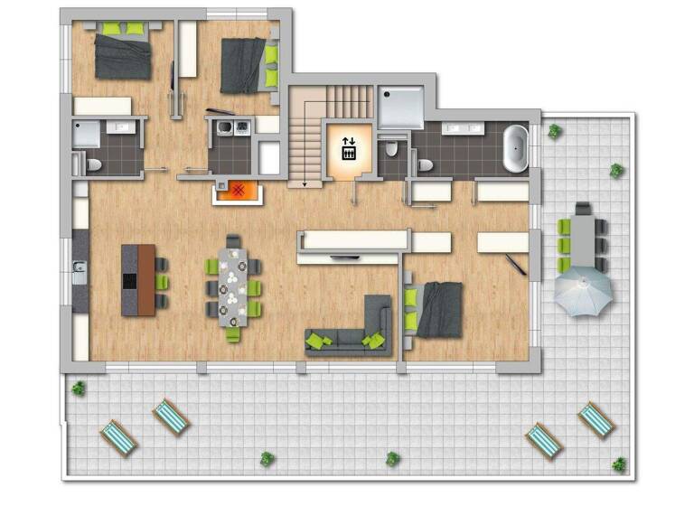 Penthouse zum Kauf - Erstbezug 1.950.000 € 4,5 Zimmer 162,6 m² St. Jakob in Haus 6392