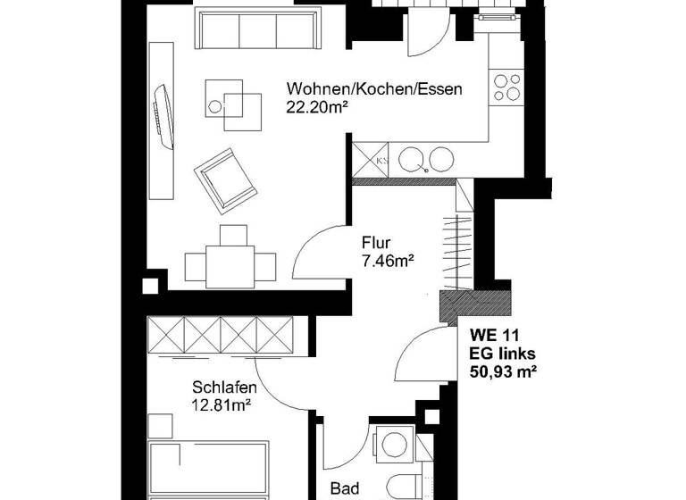 Wohnung zum Kauf als Kapitalanlage geeignet 147.700 € 2 Zimmer 50,9 m² Virchowstraße 47 Gohlis-Mitte Leipzig 04157