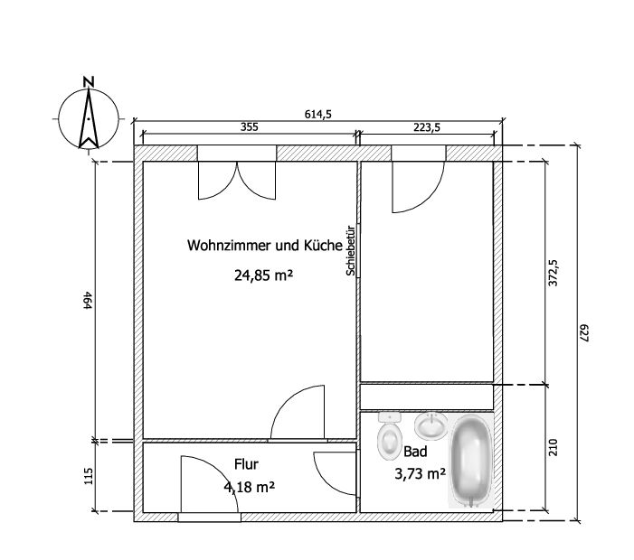 Wohnung zur Miete 230 € 1 Zimmer 32,6 m²<br/>Wohnfläche 6.<br/>Geschoss Saturnstraße 69 Grünau - Nord Leipzig 04205