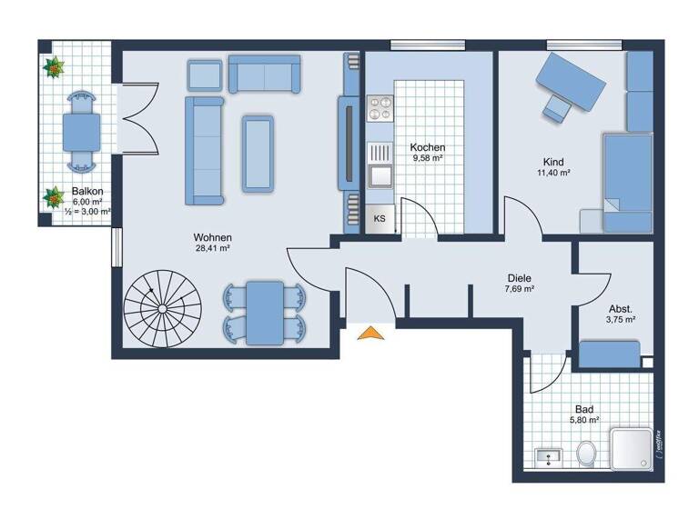 Wohnung zum Kauf 3 Zimmer 97,3 m² Oberhaunstadt Ingolstadt / Oberhaunstadt 85055