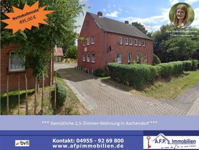 Wohnung zur Miete 495 € 2,5 Zimmer 55 m² frei ab 01.10.2025 Aschendorf Aschendorf 26871
