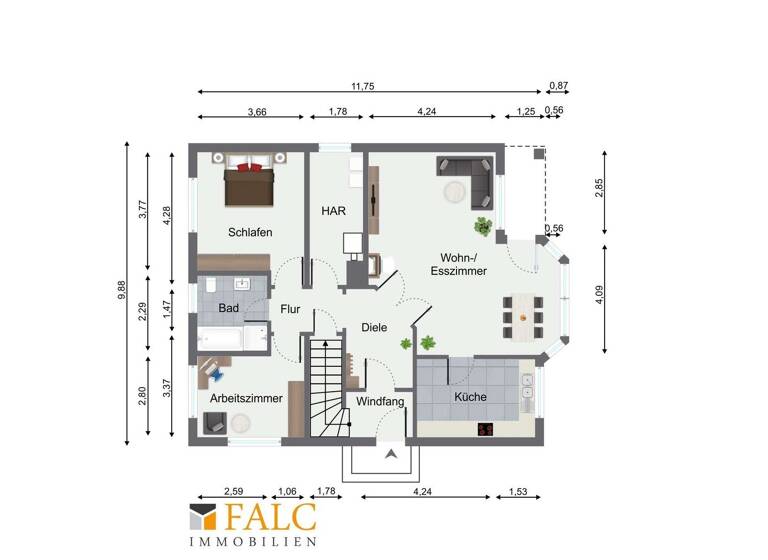 Wohnung zur Miete 1.767 € 4 Zimmer 93 m² EG Zeesen Königs Wusterhausen 15711