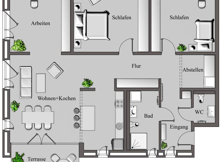 Wohnung zum Kauf provisionsfrei 680.160 € 4 Zimmer 124,3 m²<br/>Wohnfläche An den Grashöfen 4 Großburgwedel Burgwedel 30938
