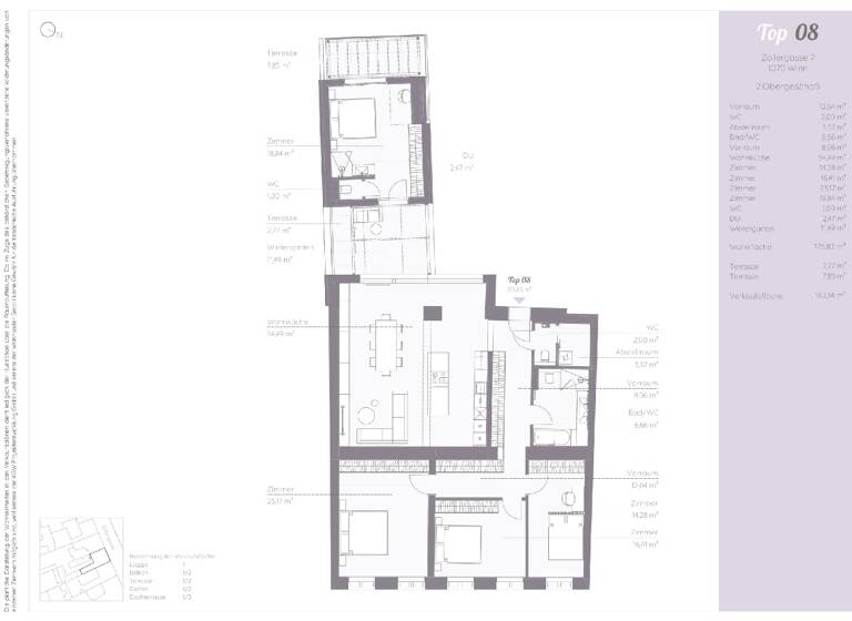 Wohnung zum Kauf 2.050.000 € 5 Zimmer 176,8 m² 2. Geschoss Zollergasse 7 Wien 1070