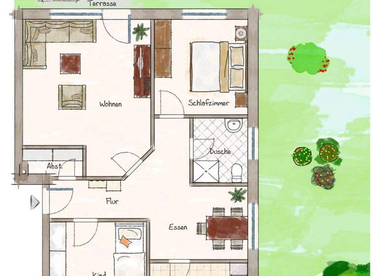 Terrassenwohnung zum Kauf 265.000 € 3 Zimmer 77,8 m² EG Sachsenfeld 18 Fredenbeck 21717