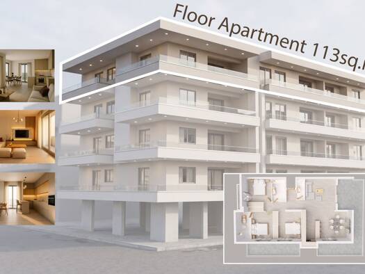 Wohnung zum Kauf 400.000 € 113 m² Municipality of Kalamata 24100