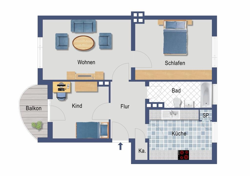 Wohnung zum Kauf provisionsfrei 122.000 € 3 Zimmer 58,9 m²<br/>Wohnfläche EG<br/>Geschoss Beim Ohlenhof 23 Gröpelingen Bremen 28237