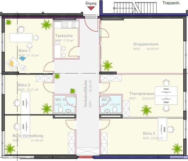 Praxis zur Miete 2.487 € 6 Zimmer 199 m²<br/>Bürofläche Zentrum Regensburg 93047