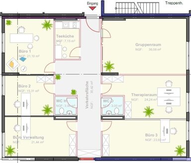 Praxis zur Miete 2.487 € 6 Zimmer 199 m² Bürofläche Zentrum Regensburg 93047