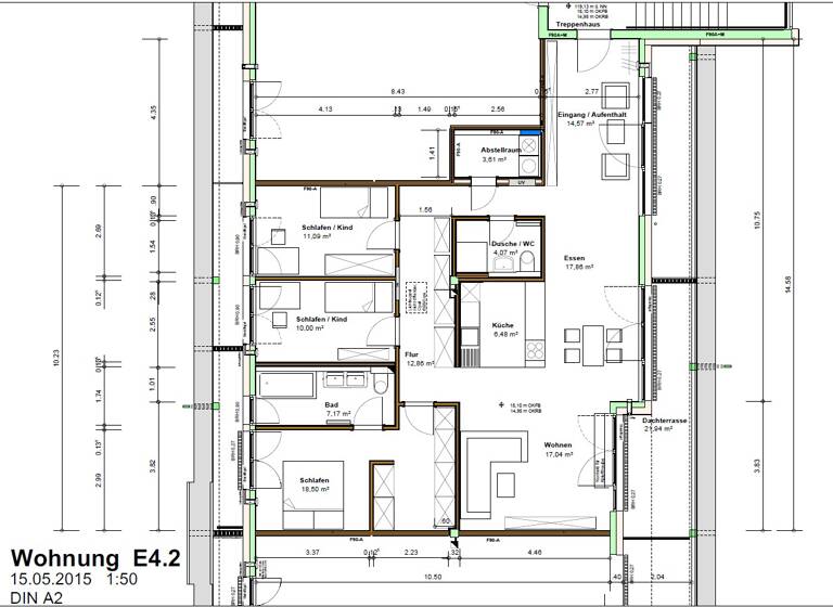 Penthouse zur Miete 1.830 € 4 Zimmer 134 m² Geschoss 4/4 frei ab 01.05.2026 Nußallee 7 f Hanau 63450