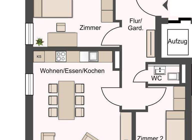 Wohnung zum Kauf 513.000 € 4 Zimmer 95,3 m² 1. Geschoss Pflugfelden Ludwigsburg / Pflugfelden 71636