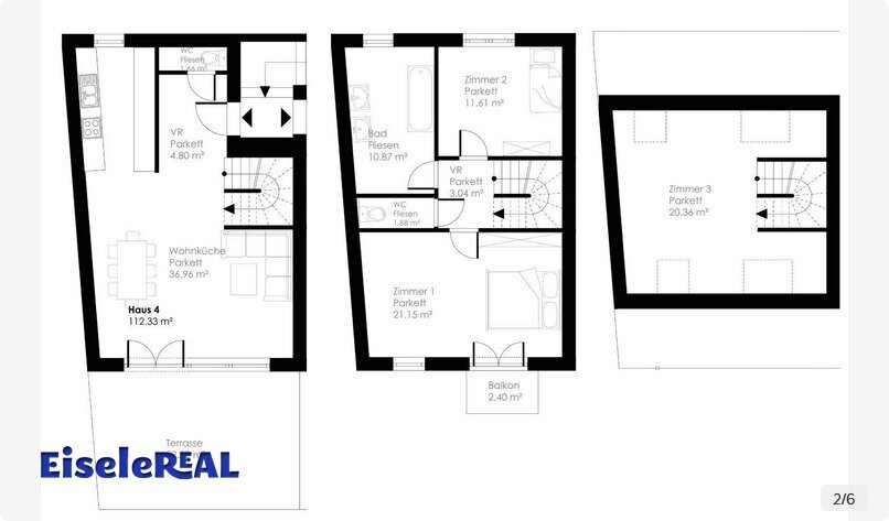 Maisonette zum Kauf 465.000 € 4 Zimmer 112 m²<br/>Wohnfläche Achau 2481