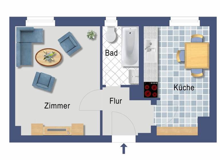 Studio zum Kauf provisionsfrei 159.000 € 1 Zimmer 33,9 m² 2. Geschoss Nackenheimer Weg 24 Tempelhof Berlin 12099