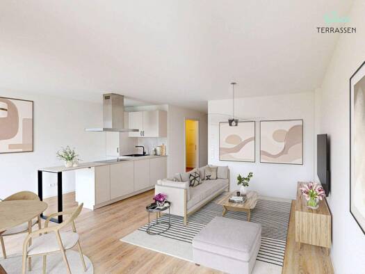 Wohnung zur Miete - Erstbezug 1.300 € 2 Zimmer 65,7 m² 2. Geschoss frei ab sofort Rheinstr. 25a Darmstadt 64327