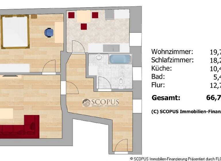 Wohnung zur Miete 480 € 2 Zimmer 66,7 m² 2. Geschoss Meißen 01662