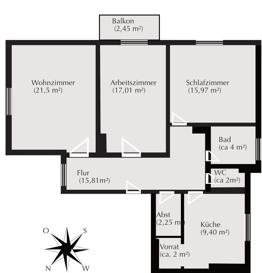 Wohnung zum Kauf 1.225.000 € 3 Zimmer 92 m²<br/>Wohnfläche Augustenstraße München 80333