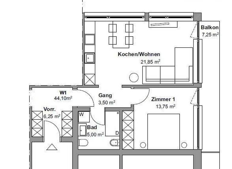 Wohnung zum Kauf 2 Zimmer 47,2 m² 2. Geschoss Reischach 39031