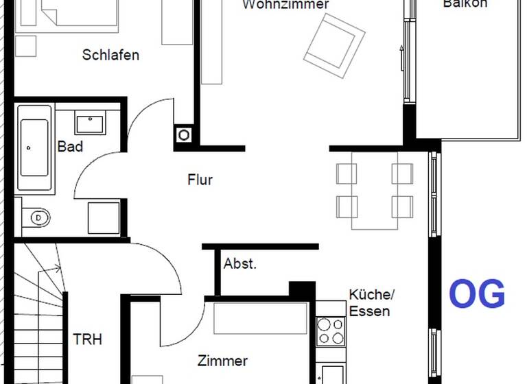 Wohnung zur Miete 1.250 € 3,5 Zimmer 85 m² 1. Geschoss frei ab 01.07.2026 Winnenden 71364
