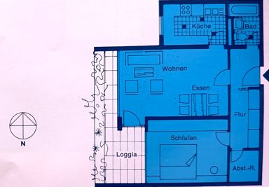 Wohnung zur Miete 725 € 2 Zimmer 63 m² 2. Geschoss Weilheim Weilheim an der Teck 73235