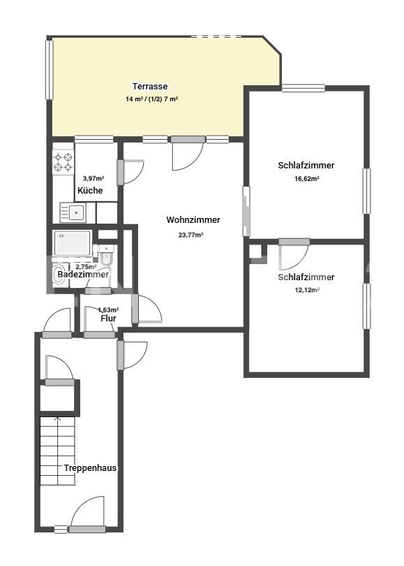 Wohnung zum Kauf 195.000 € 3 Zimmer 67 m²<br/>Wohnfläche ab sofort<br/>Verfügbarkeit Traunreut Traunreut 83301