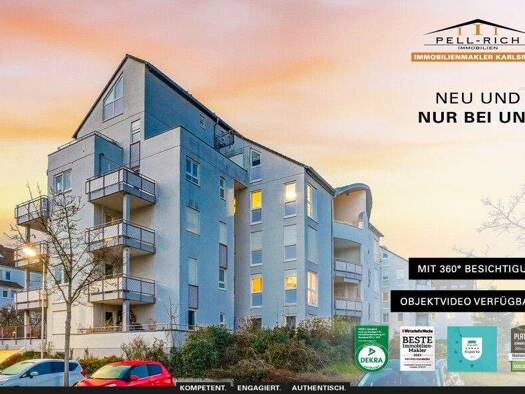 Wohnung zur Miete 750 € 2 Zimmer 51 m² 3. Geschoss frei ab 15.02.2026 Waldstadt Karlsruhe 76139