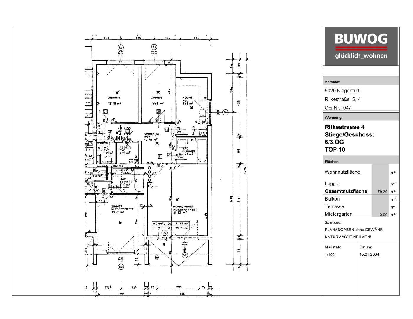 Terrassenwohnung zum Kauf 229.000 € 3 Zimmer 72 m²<br/>Wohnfläche Innere Stadt Klagenfurt am Wörthersee 9020