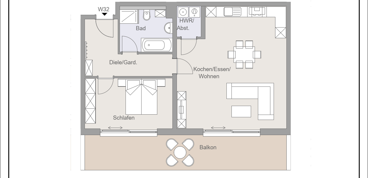 Wohnung zur Miete 1.121 € 2 Zimmer 85,6 m²<br/>Wohnfläche 2.<br/>Geschoss ab sofort<br/>Verfügbarkeit Erzgebirgstrasse 12/14 Niederndirf Waldkraiburg 84478