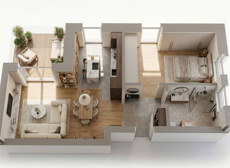 Wohnung zum Kauf - Erstbezug provisionsfrei 195.000 € 2 Zimmer 43,3 m² 1. Geschoss Queller Straße 20 Steinhagen 33803