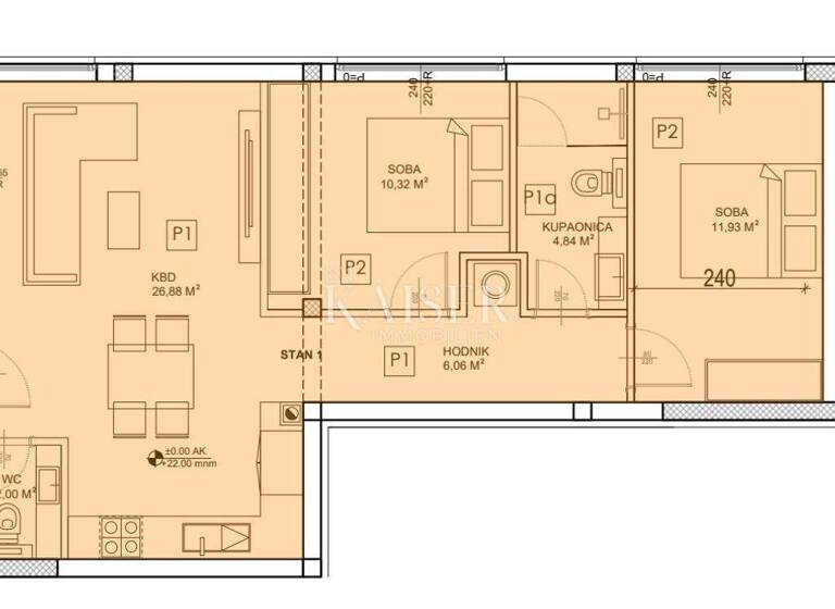 Wohnung zum Kauf 270.000 € 3 Zimmer 75 m² Sveti Petar na Moru, Sveti Filip I Jakov Sveti Filip i Jakov