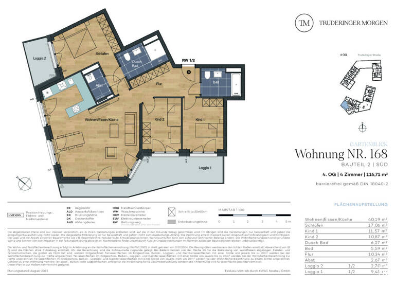Wohnung zum Kauf 1.659.000 € 4 Zimmer 116,7 m²<br/>Wohnfläche 4.<br/>Geschoss Truderinger Straße 58 Berg am Laim München 81673