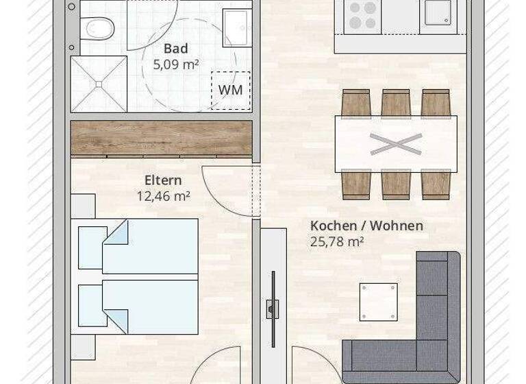 Terrassenwohnung zum Kauf - Erstbezug provisionsfrei 325.000 € 2 Zimmer 47,6 m² 1. Geschoss Baldebrechtgasse 1 Rankweil 6830
