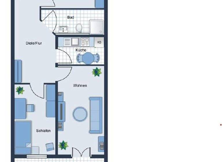 Wohnung zur Miete 495 € 2 Zimmer 56,7 m² frei ab 01.07.2026 Abendstraße 5a Neue Neustadt Magdeburg 39124