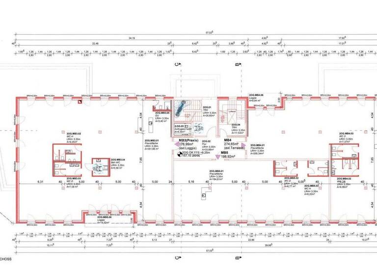 Praxis zur Miete - Erstbezug provisionsfrei 12,50 € 200,6 m² Bürofläche Schweinheim Aschaffenburg / Schweinheim 63743